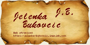 Jelenka Bukovčić vizit kartica